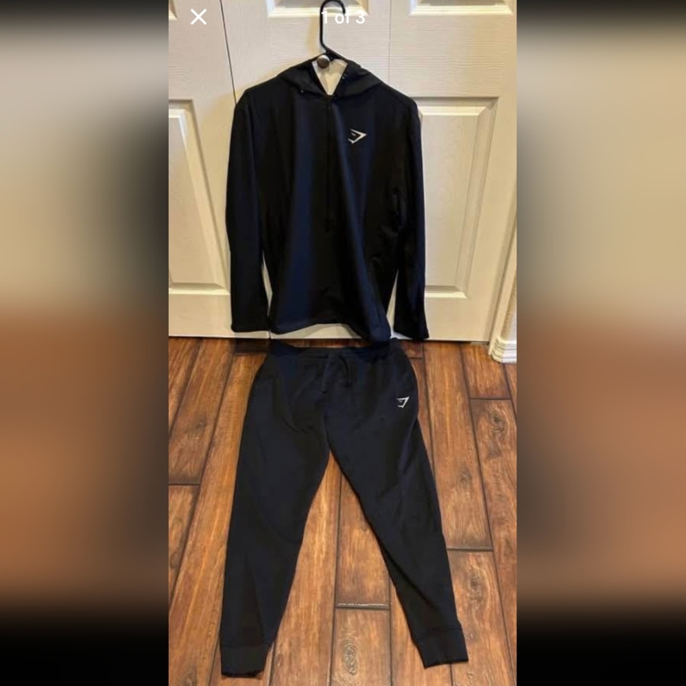 Men's Gymshark Sweatpants and Half-Zip Jacket